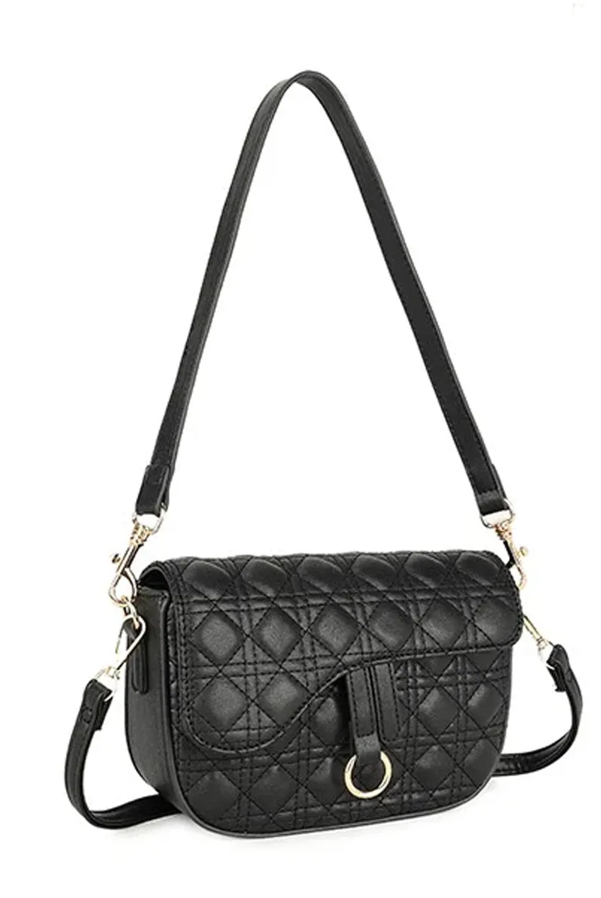 Quilted Crossbody Bag In Black by SVNX sold by Goddiva product image thumbnail 5