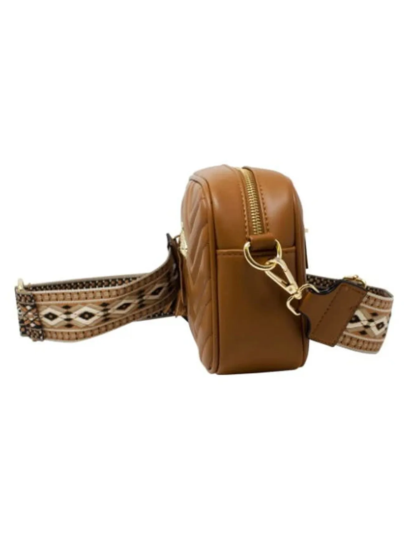 Tan Brown Bee Embellished Camera Bag by SVNX sold by Goddiva product image thumbnail 3