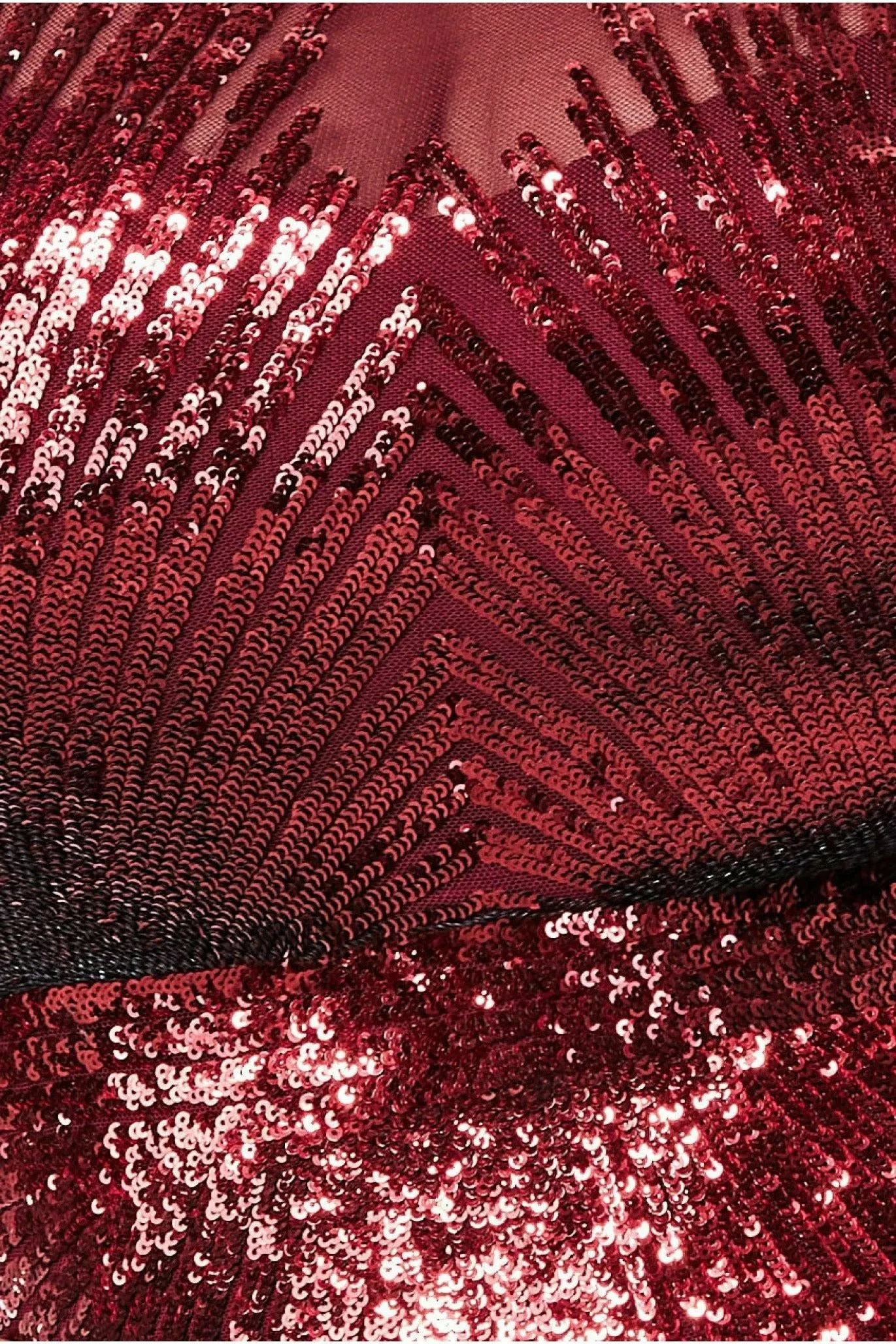 Shooting Star Sequin Maxi Dress - Wine by Goddiva Plus sold by Goddiva product image thumbnail 4