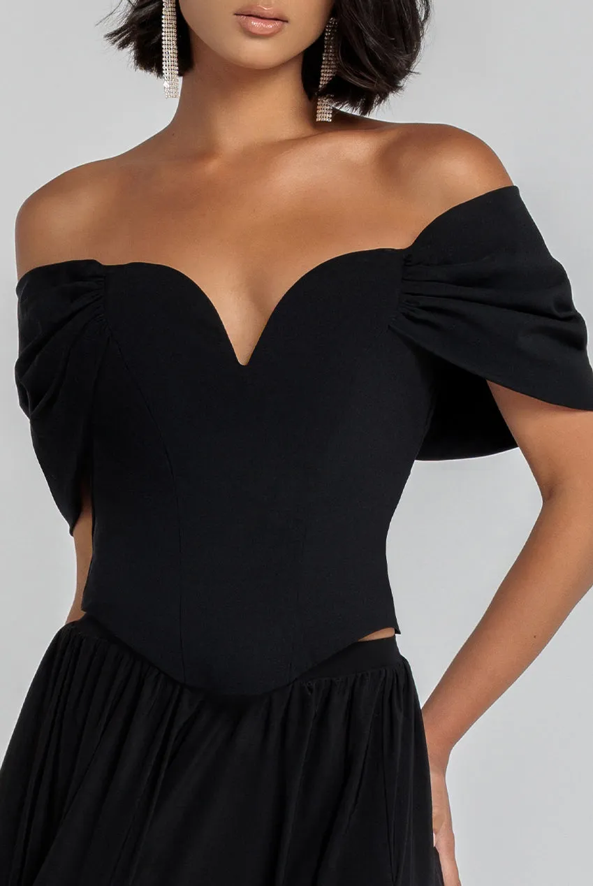 Bardot Corset Top - Black by Goddiva sold by Goddiva product image thumbnail 3