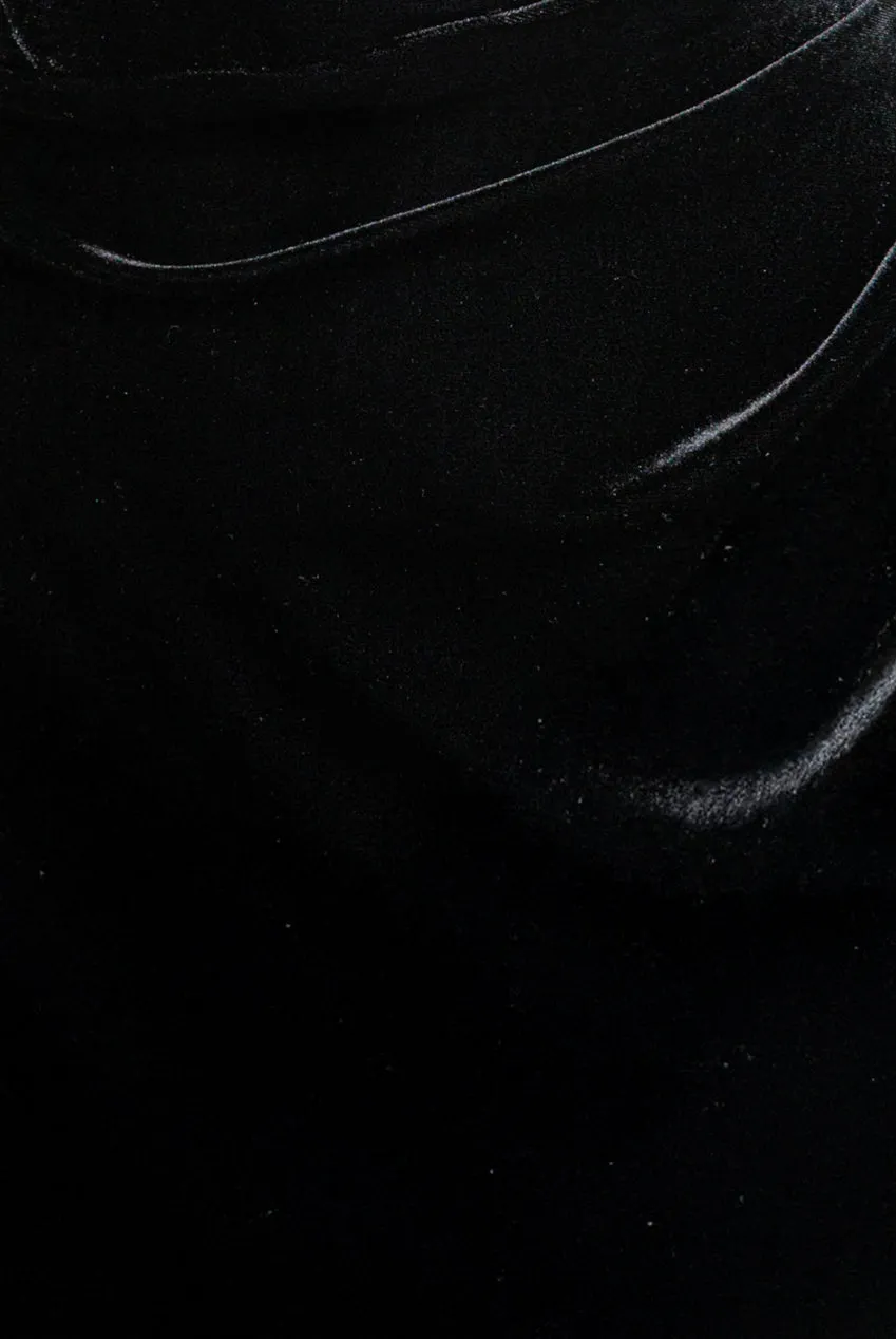 Off The Shoulder Deep Plunge Velvet Maxi Dress - Black by Goddiva sold by Goddiva product image thumbnail 4