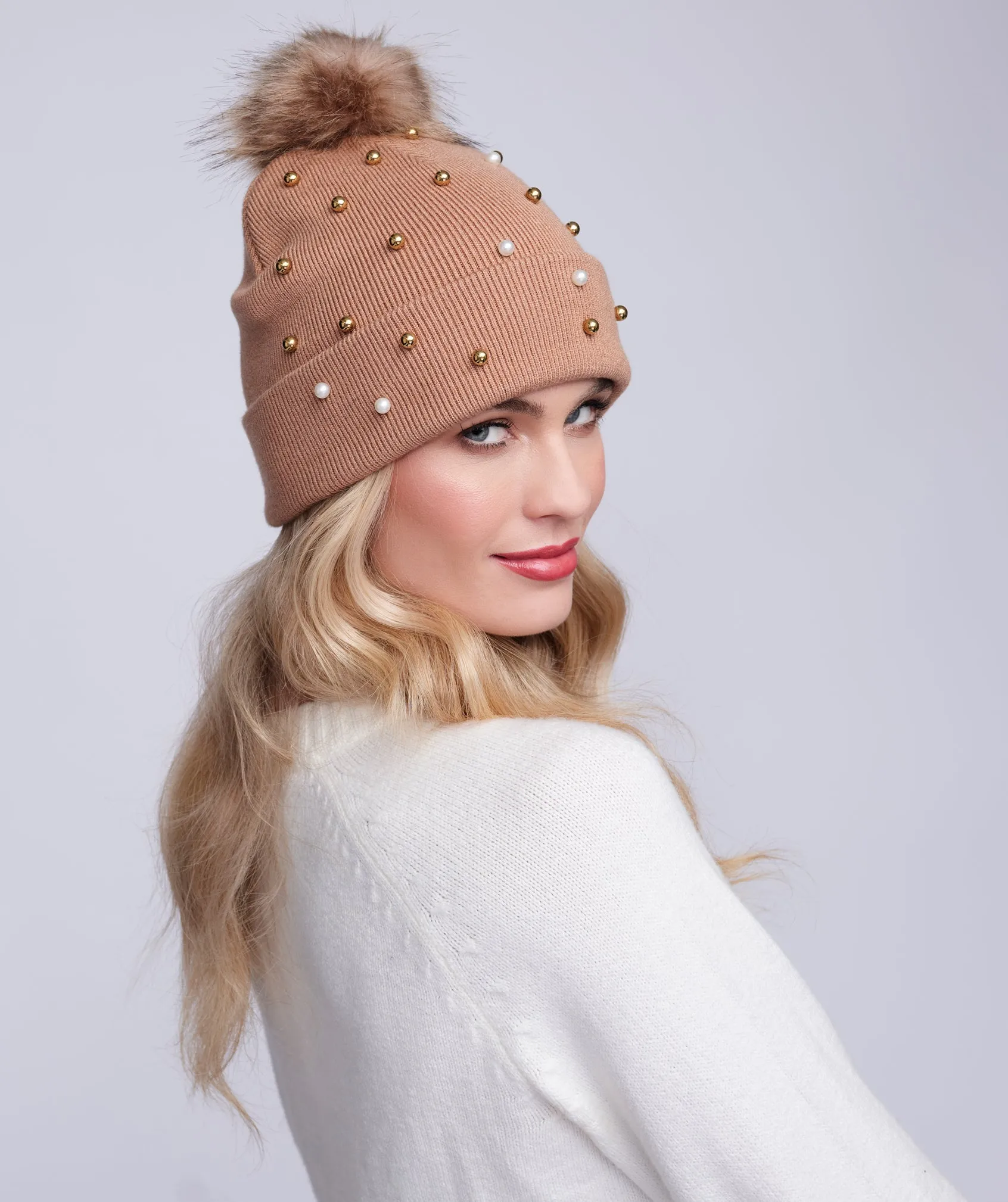 Lovato Hat - Beige by Pia Rossini sold by Goddiva