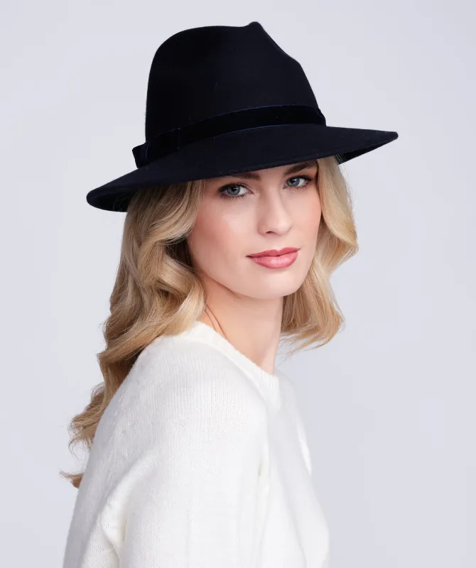 Serena Hat - Black by Pia Rossini sold by Goddiva