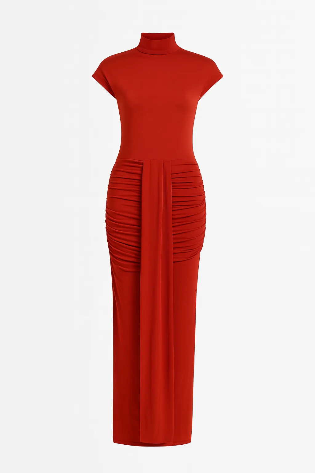 Cap Sleeve Jersey Ruched Waist Maxi Style Evening Gown by Avinci sold by Goddiva product image thumbnail 4