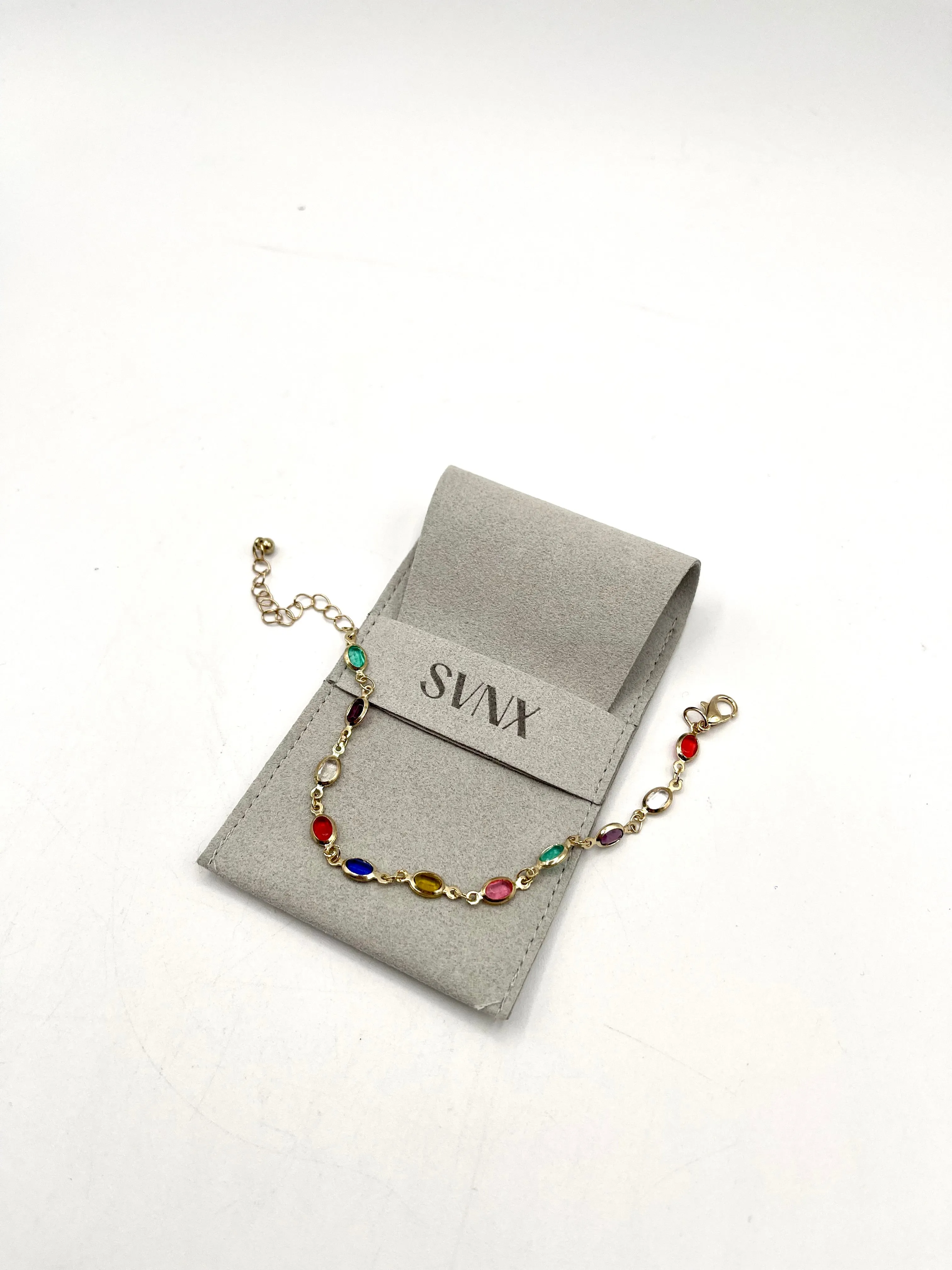 Multicolour Oval Chain Bracelet by SVNX sold by Goddiva product image thumbnail 5