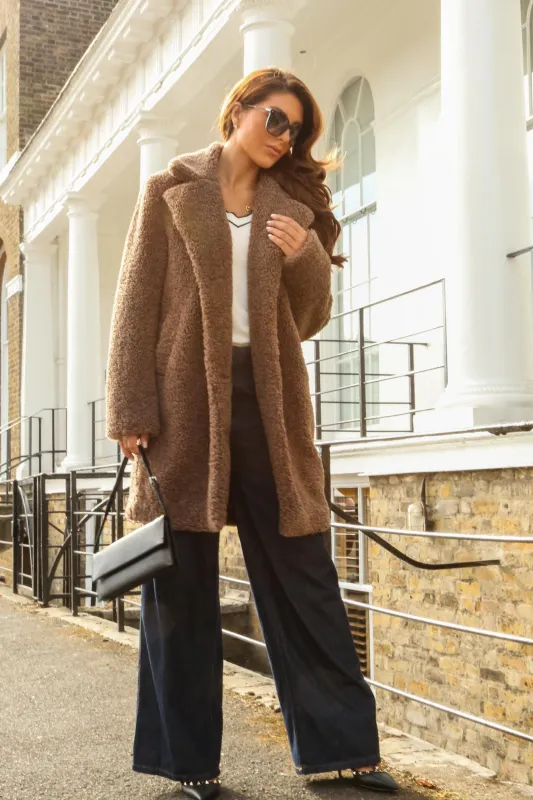 Luxury Teddy Bear Fur Coat by Double Second sold by Goddiva