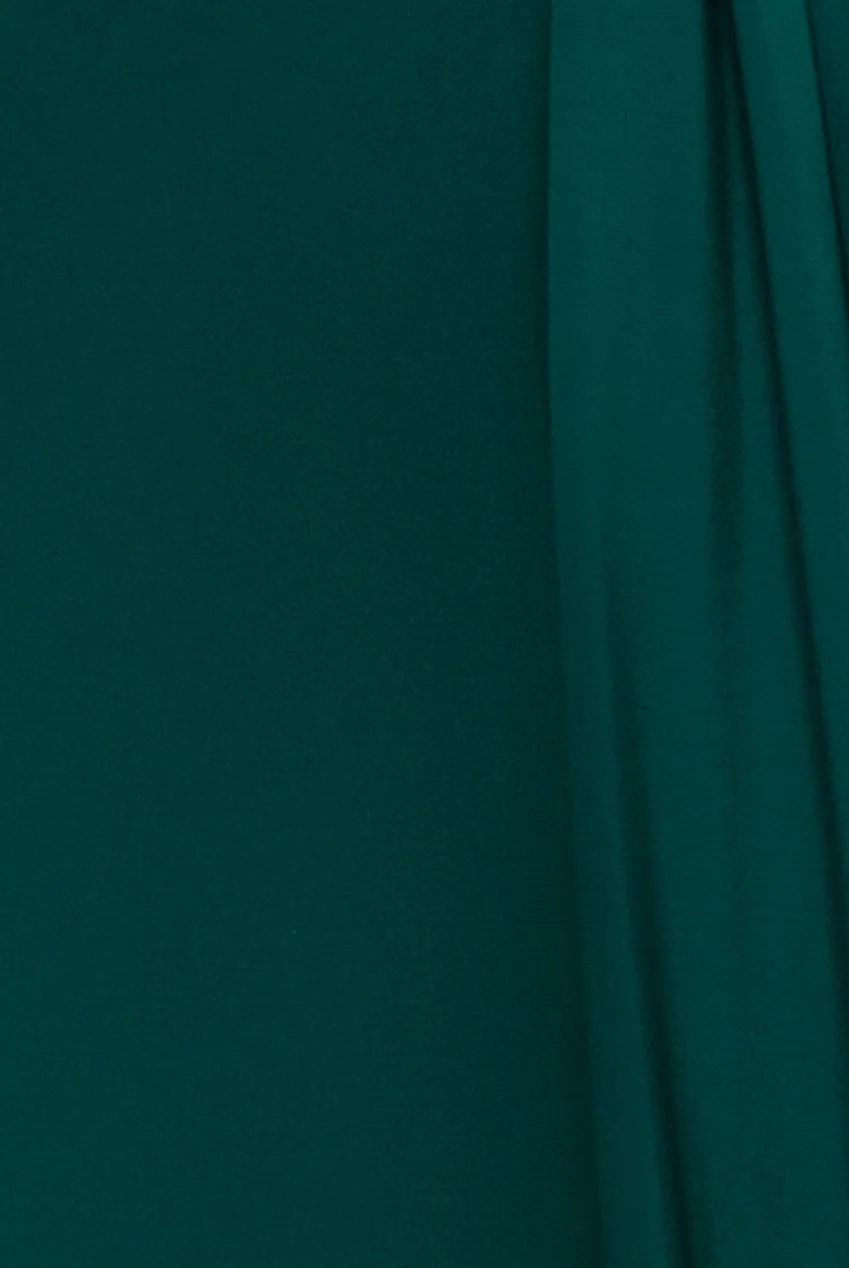 Cowl Plunge Draped Mermaid Maxi Dress - Emerald Green by Goddiva sold by Goddiva product image thumbnail 4