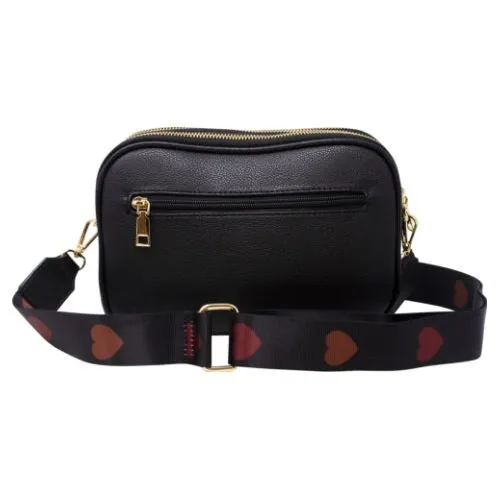 Heart Quilted Crossbody Camera Bag In Black by SVNX sold by Goddiva product image thumbnail 5