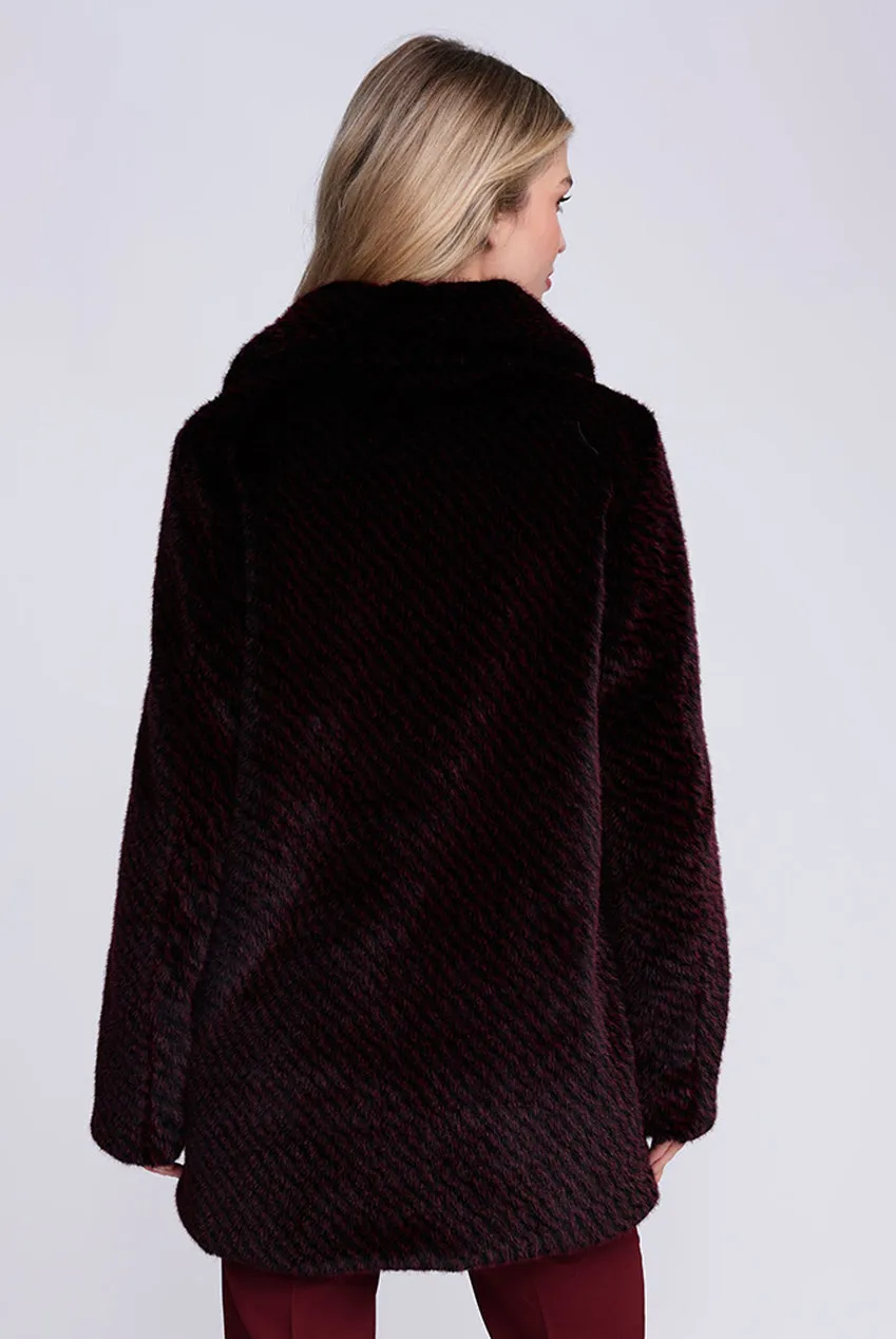 Donatella Coat - Burgundy by Pia Rossini sold by Goddiva product image thumbnail 2