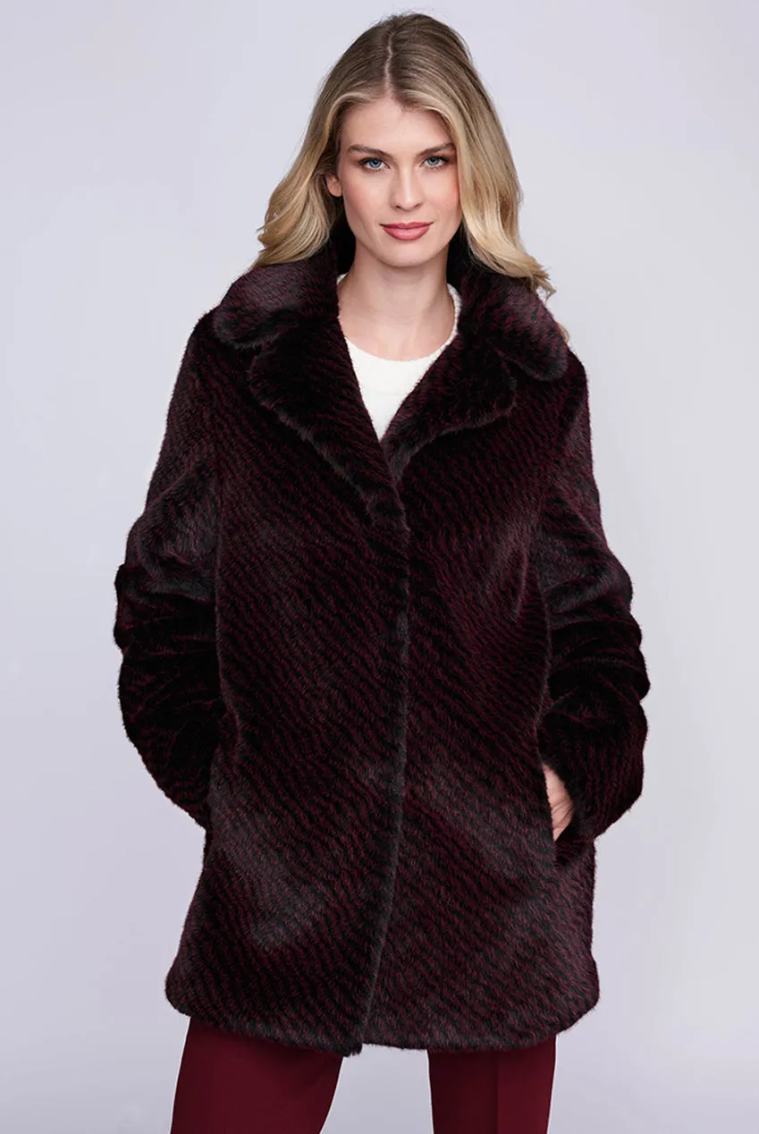 Donatella Coat - Burgundy by Pia Rossini sold by Goddiva product image thumbnail 4