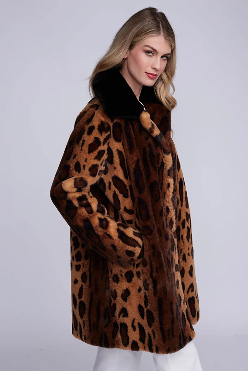 Gigi Coat- Leopard by Pia Rossini sold by Goddiva product image thumbnail 5