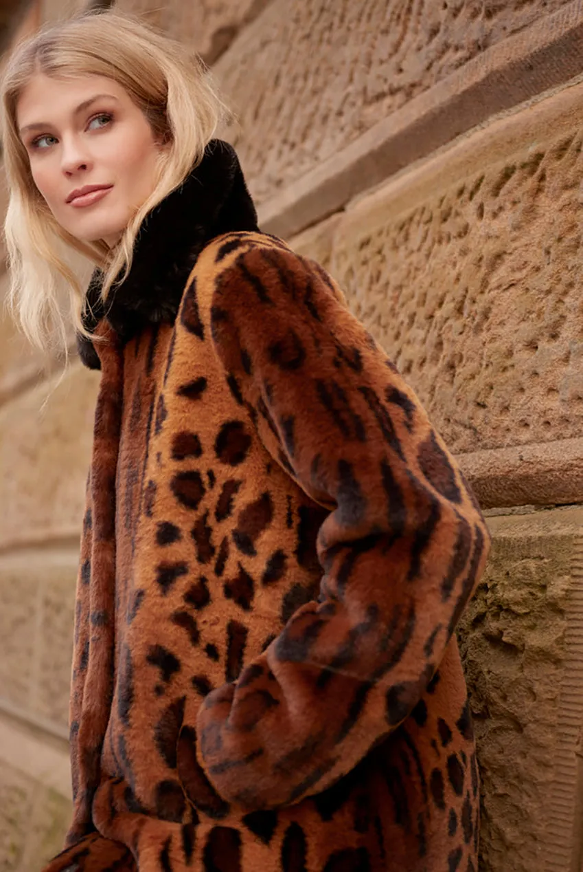Gigi Coat- Leopard by Pia Rossini sold by Goddiva product image thumbnail 2