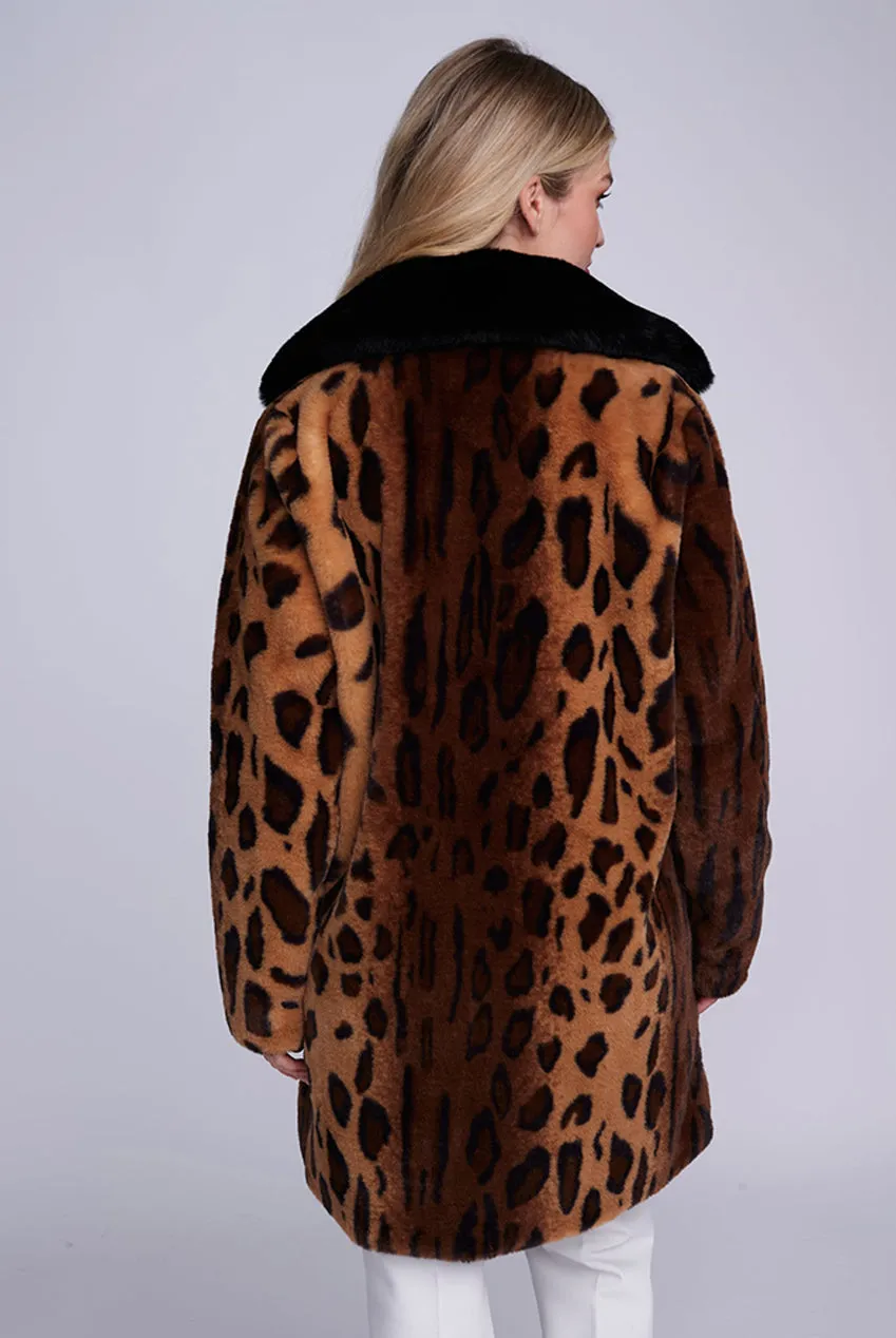 Gigi Coat- Leopard by Pia Rossini sold by Goddiva product image thumbnail 3
