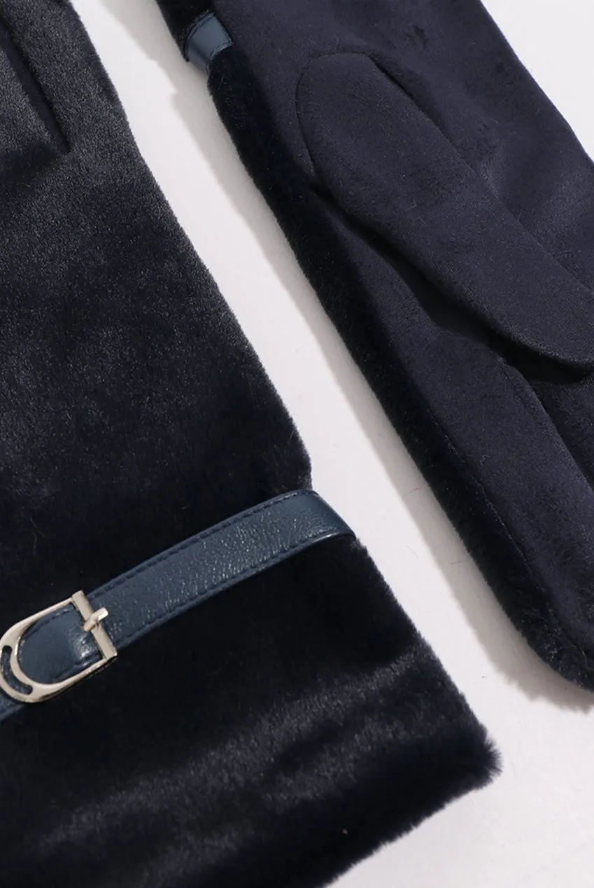 Evie Glove - Navy by Pia Rossini sold by Goddiva product image thumbnail 2