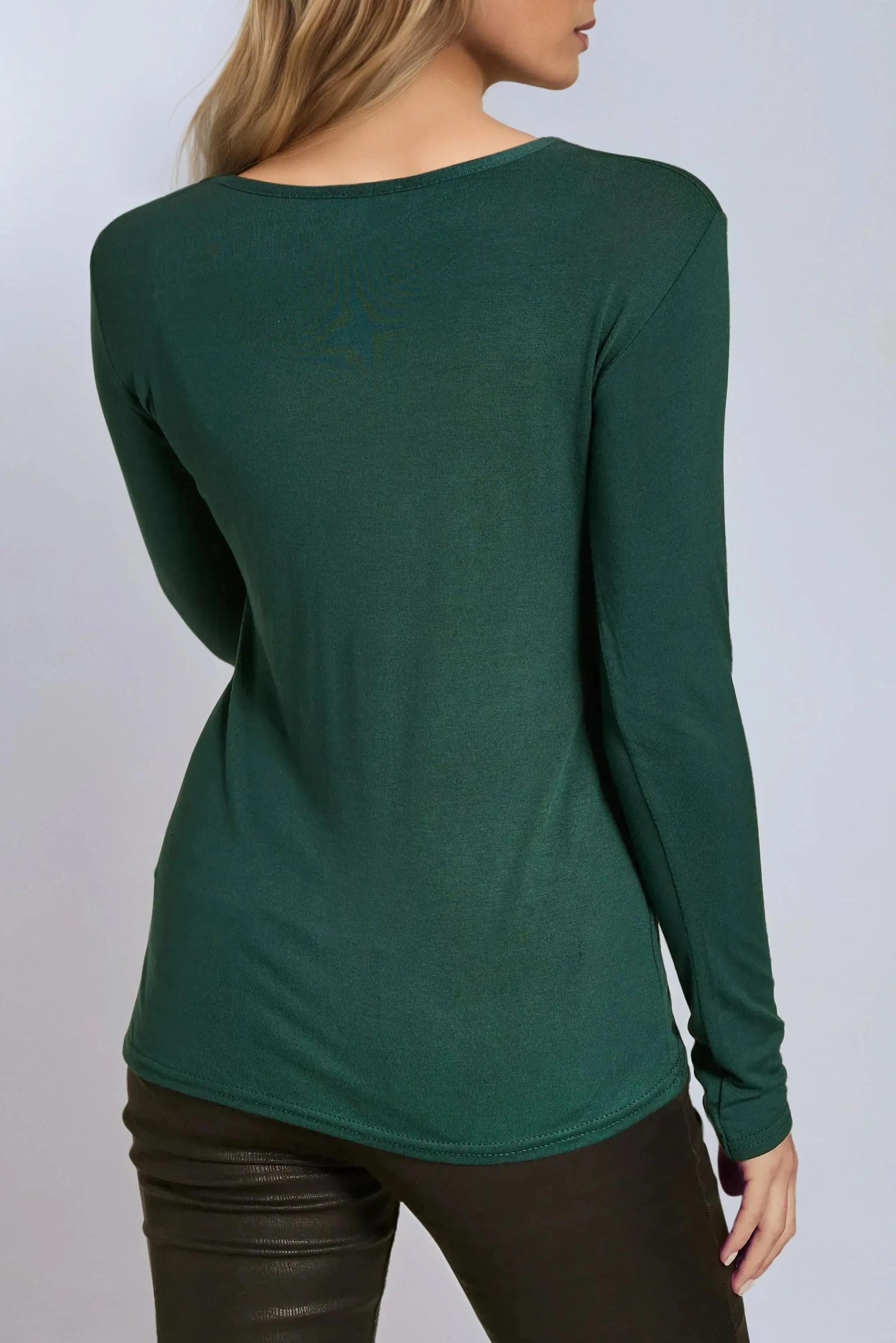 Green Round Neck Long Sleeve Top by Aftershock London sold by Goddiva product image thumbnail 4