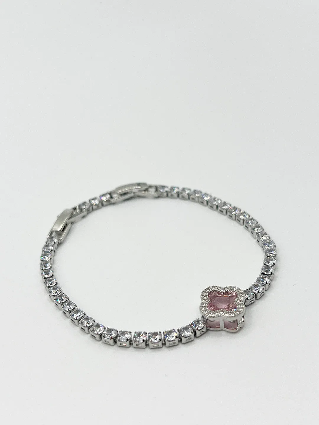 Pink Clover Diamante Bracelet - Gift Boxed by SVNX sold by Goddiva product image thumbnail 4