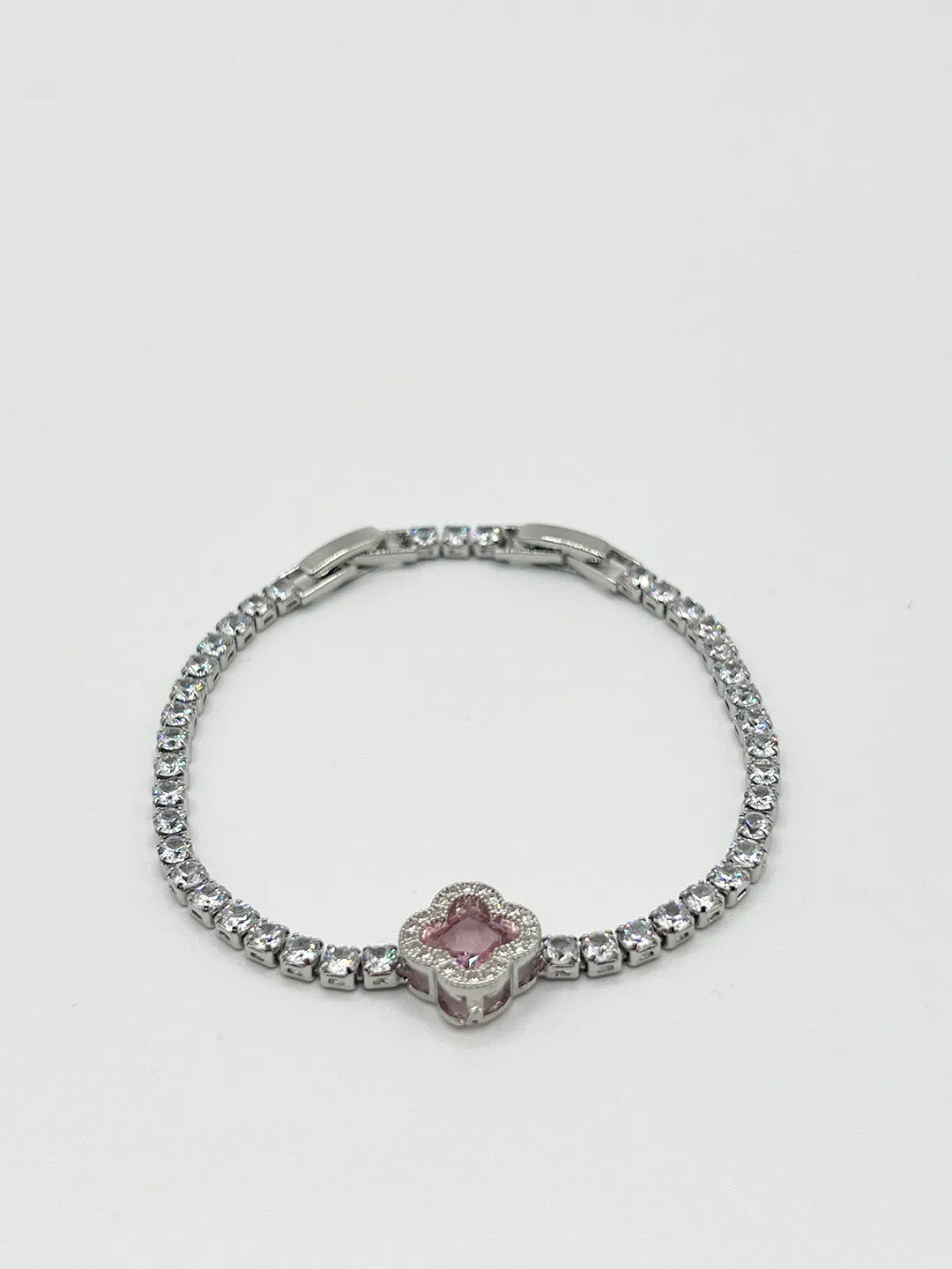 Pink Clover Diamante Bracelet - Gift Boxed by SVNX sold by Goddiva product image thumbnail 5