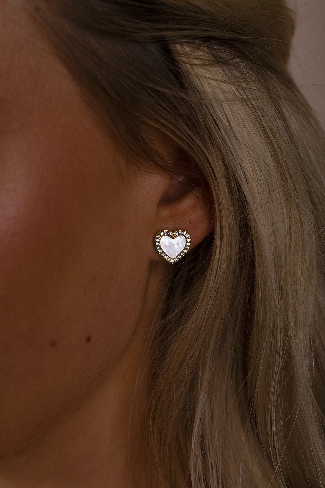 Moonstone Heart Necklace & Earrings Set In Silver - Gift Boxed by SVNX sold by Goddiva product image thumbnail 3