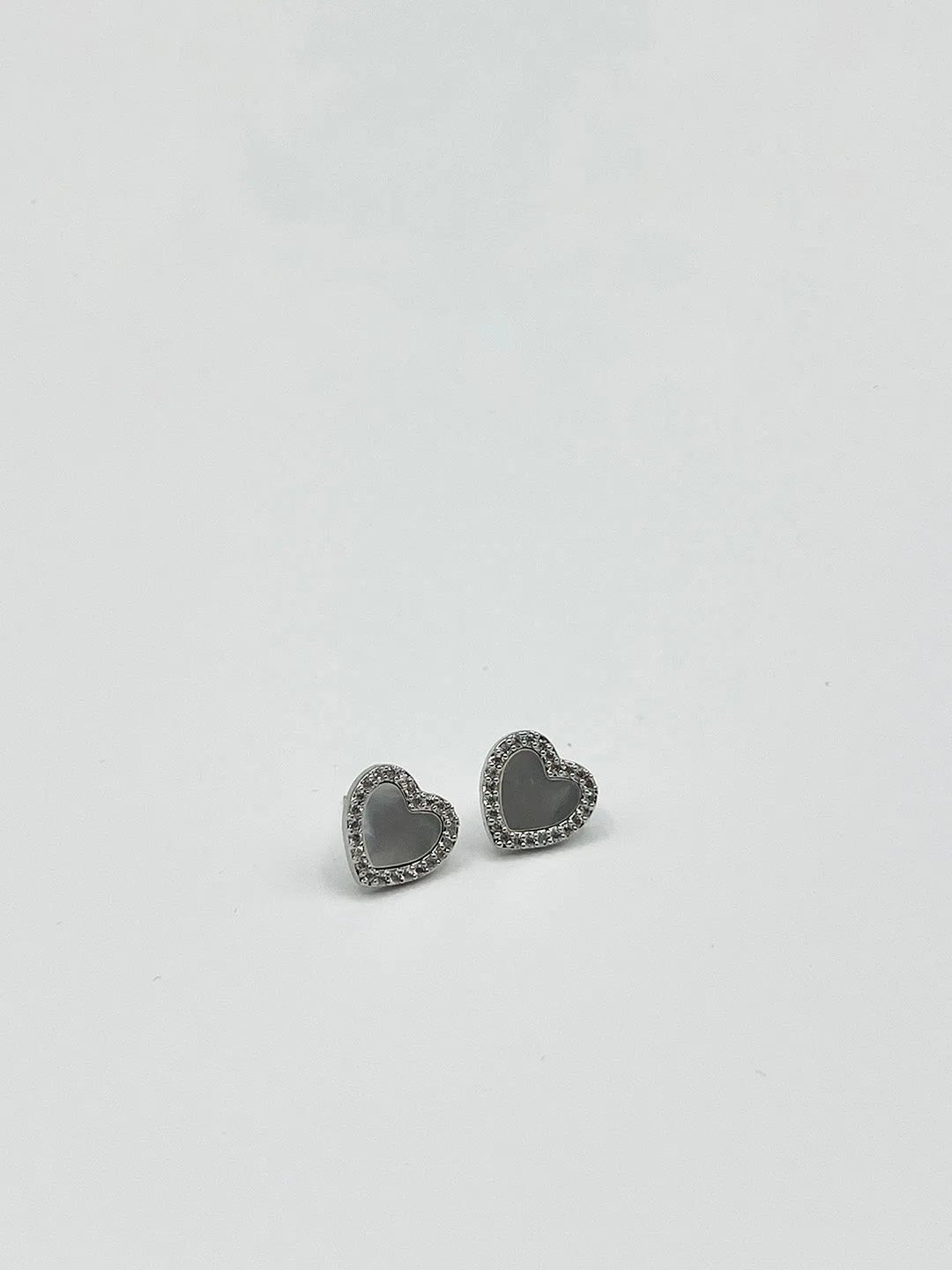 Moonstone Heart Necklace & Earrings Set In Silver - Gift Boxed by SVNX sold by Goddiva product image thumbnail 5