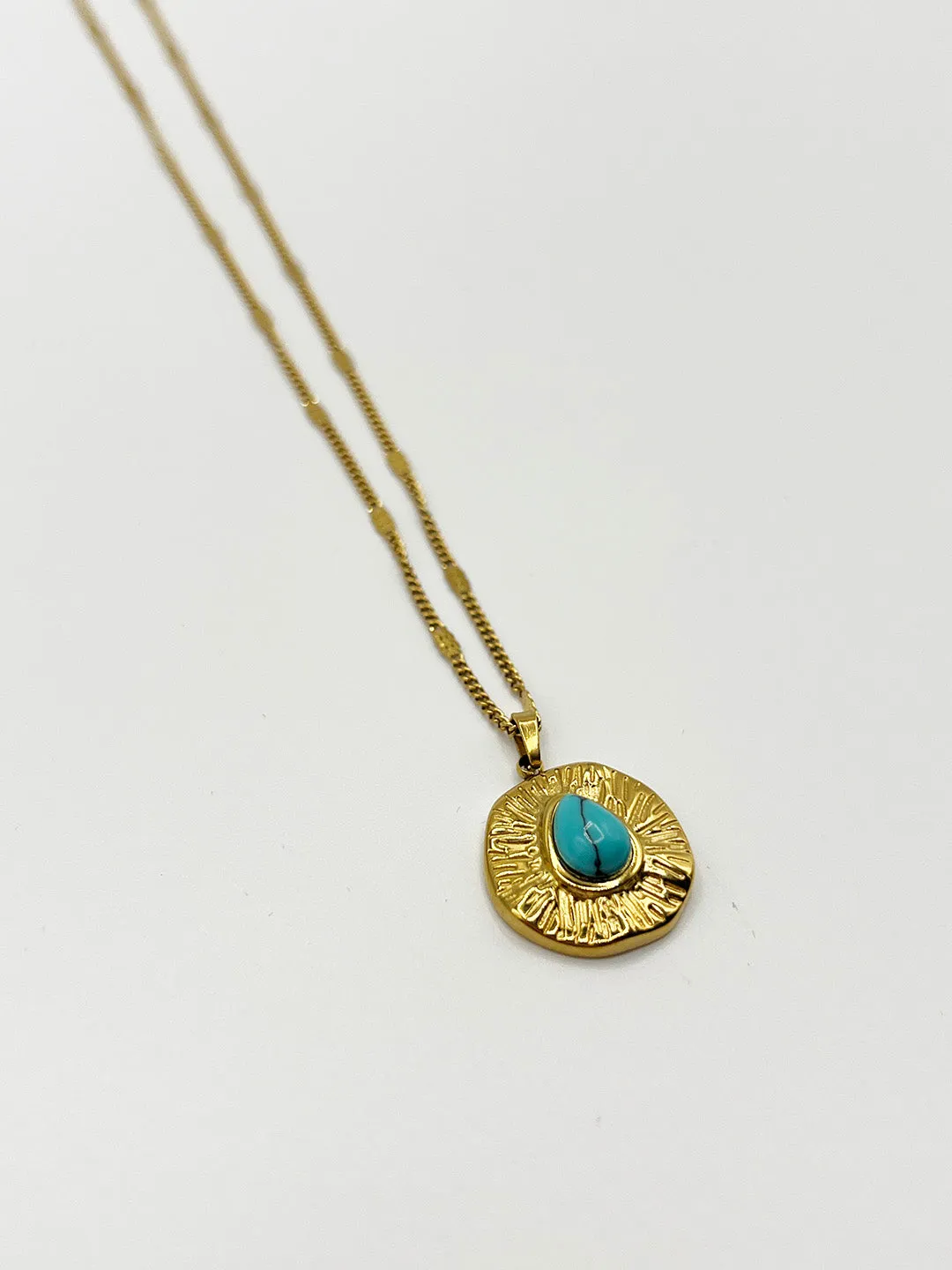 Turquoise Stone Pendant Necklace by SVNX sold by Goddiva product image thumbnail 2