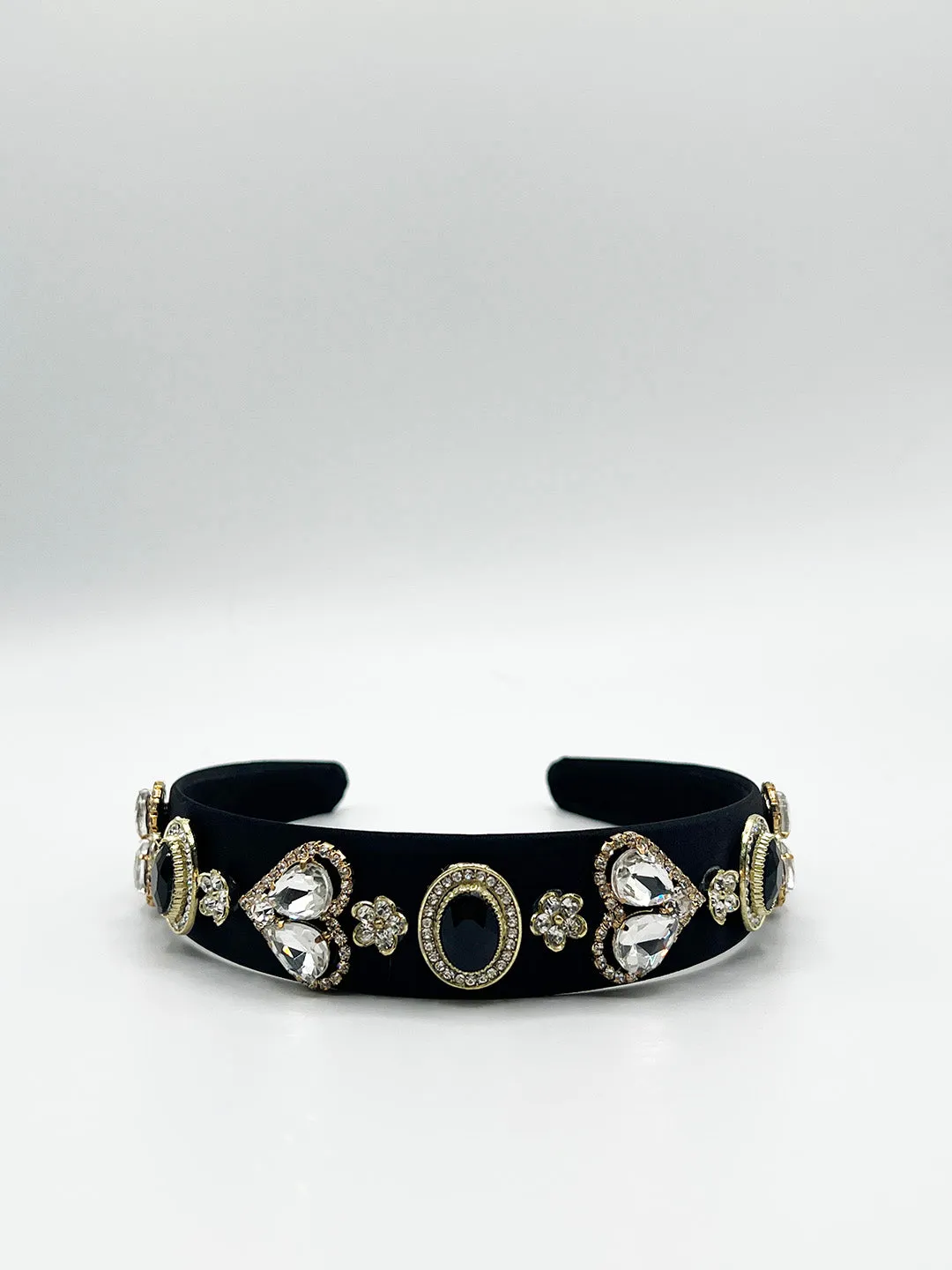 Heart Embellished Headband In Black by SVNX sold by Goddiva product image thumbnail 5