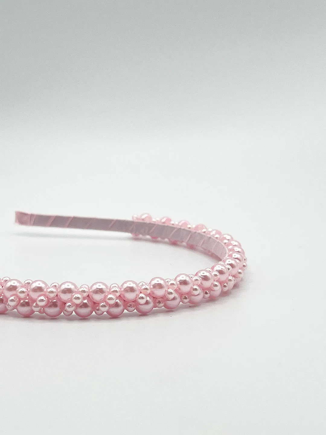 Minimal Pearl Headband In Pink by SVNX sold by Goddiva product image thumbnail 4