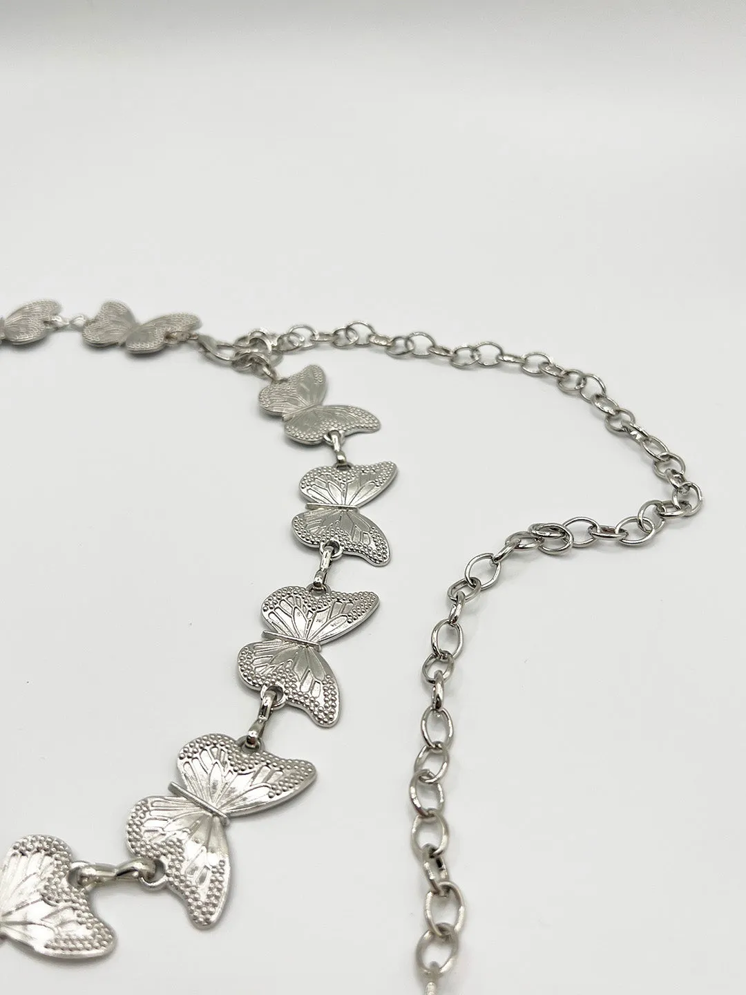 Butterfly Chain Belt In Silver by SVNX sold by Goddiva product image thumbnail 4