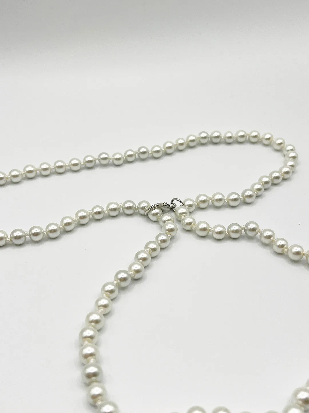 Pearl Chain Belt In Silver by SVNX sold by Goddiva product image thumbnail 5
