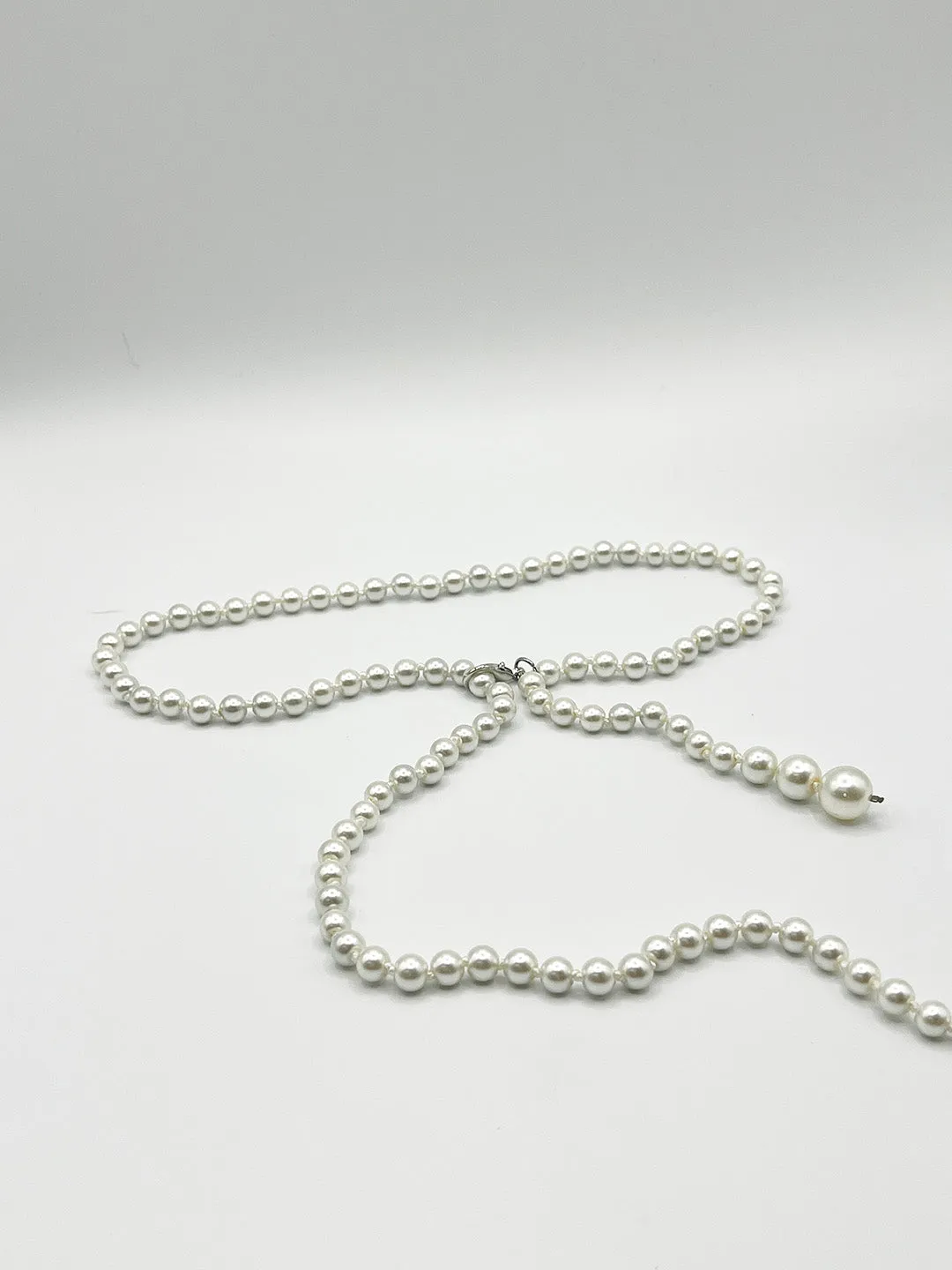 Pearl Chain Belt In Silver by SVNX sold by Goddiva product image thumbnail 3