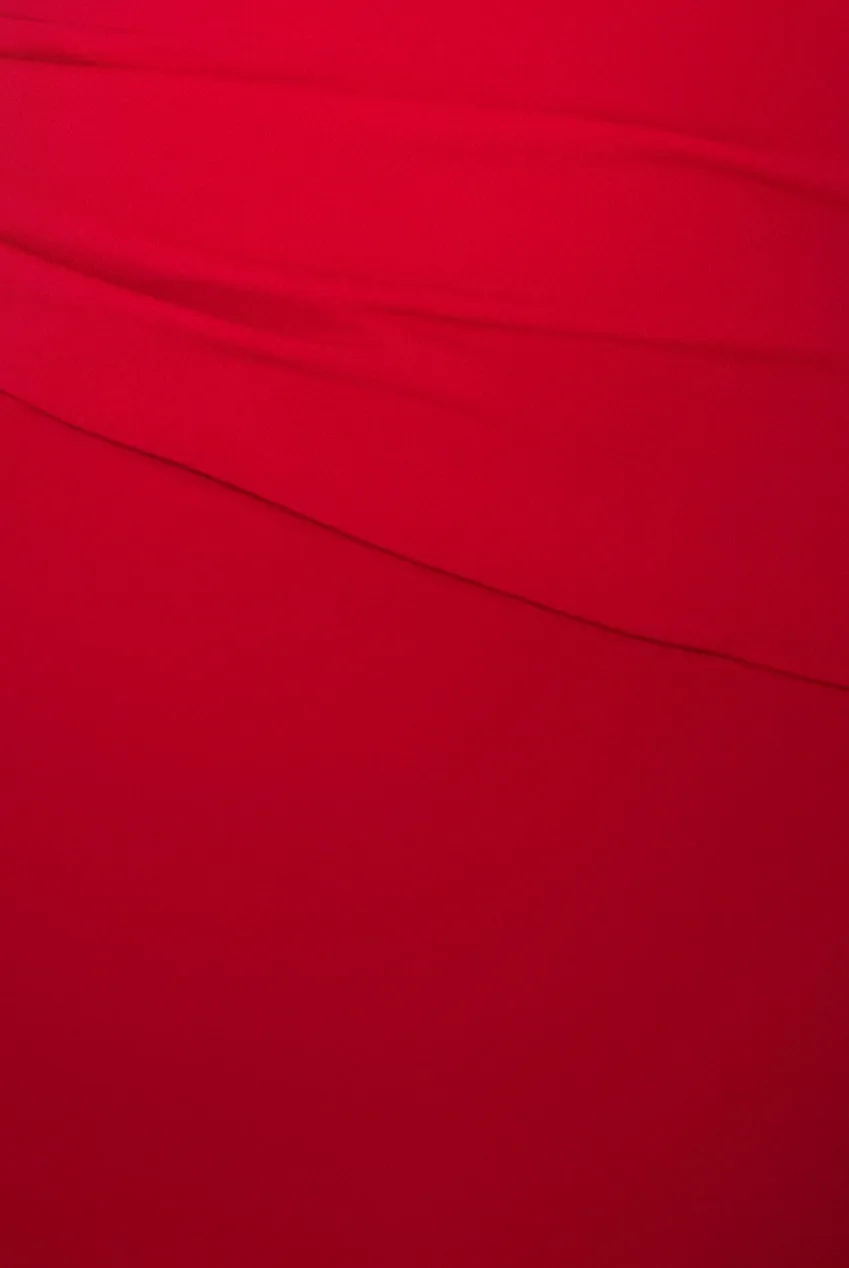 Bardot Pleated Maxi Dress - Red by Goddiva Plus sold by Goddiva product image thumbnail 4