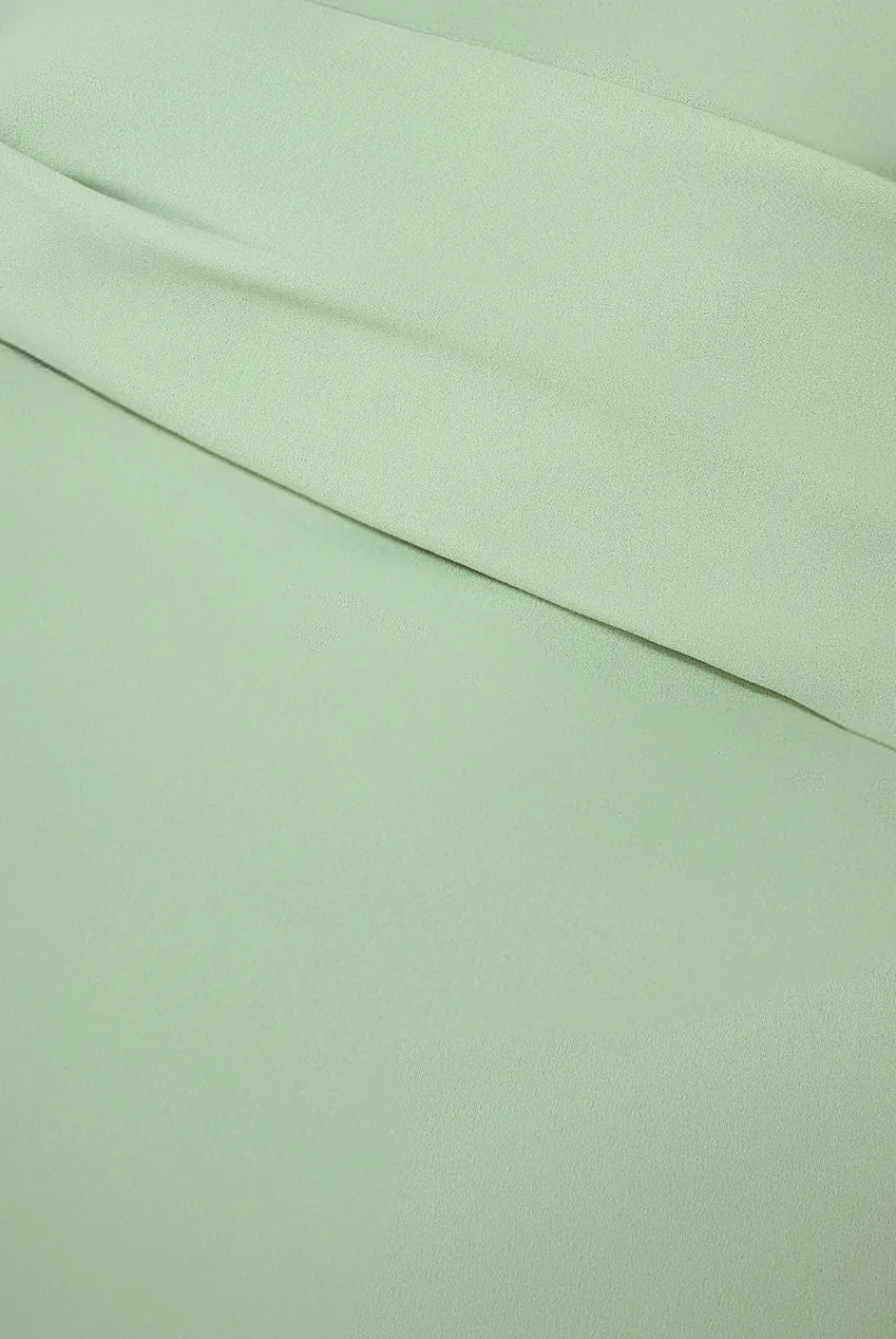 Bardot Pleated Maxi Dress - Sage Green by Goddiva Plus sold by Goddiva product image thumbnail 4