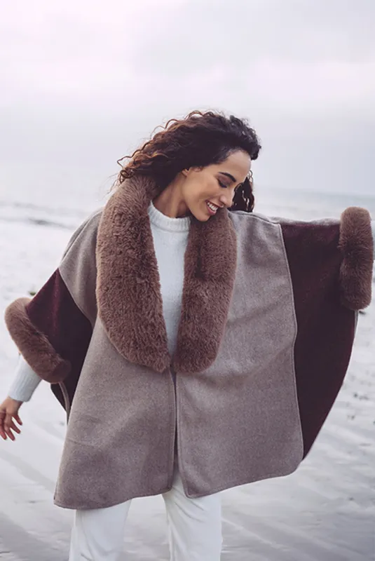 Autumn Wrap - Taupe by Pia Rossini sold by Goddiva