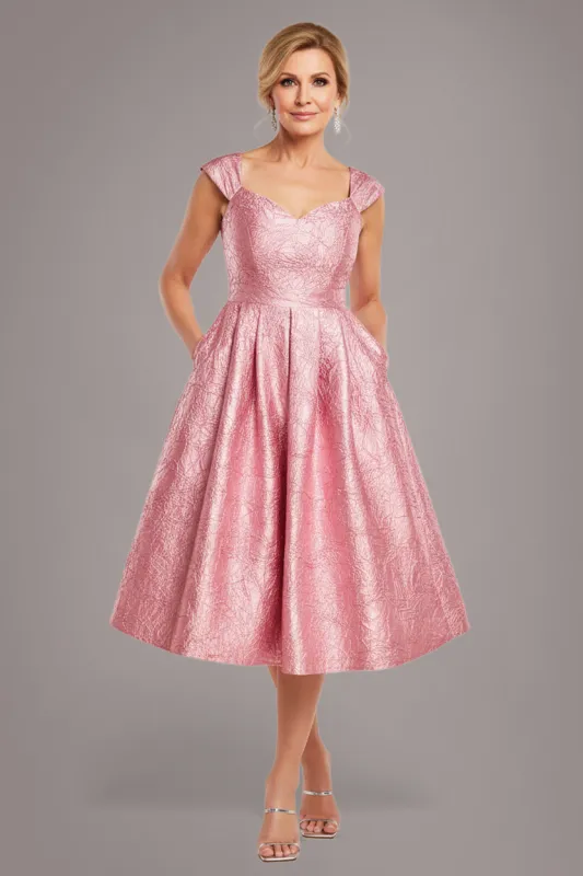 Crushed Satin Sleeveless A Line Midi Dress - Blush Pink by Goddiva sold by Goddiva