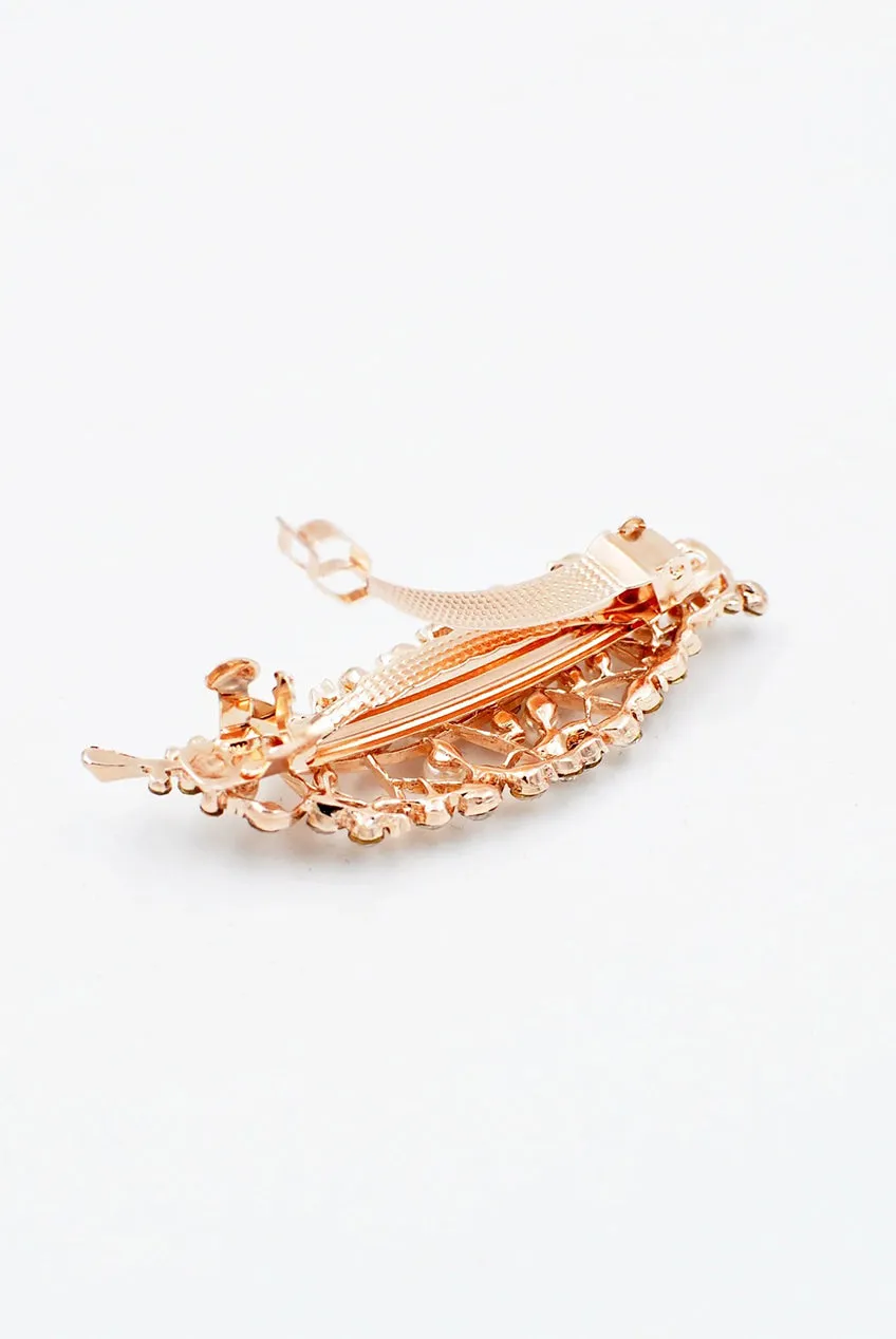Rose Gold Pearl Hair Clip by QueenMee Accessories sold by Goddiva product image thumbnail 5