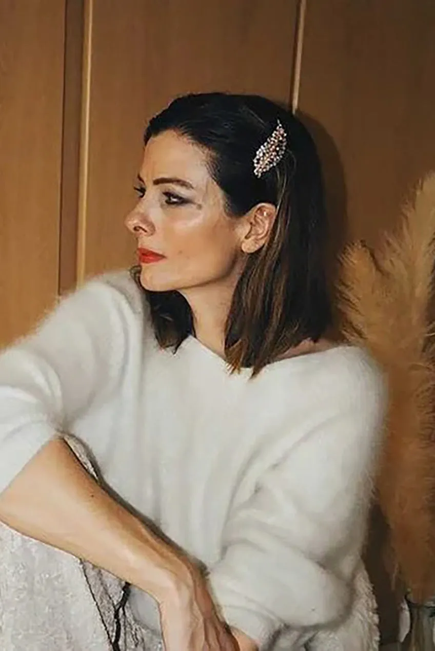 Rose Gold Pearl Hair Clip by QueenMee Accessories sold by Goddiva product image thumbnail 2