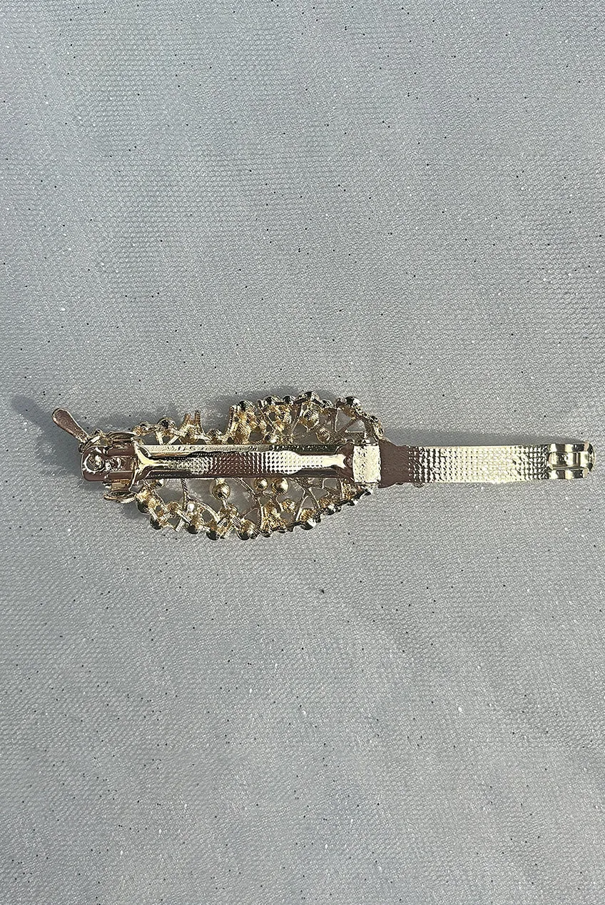 Gold Pearl Hair Clip With Diamante by QueenMee Accessories sold by Goddiva product image thumbnail 4