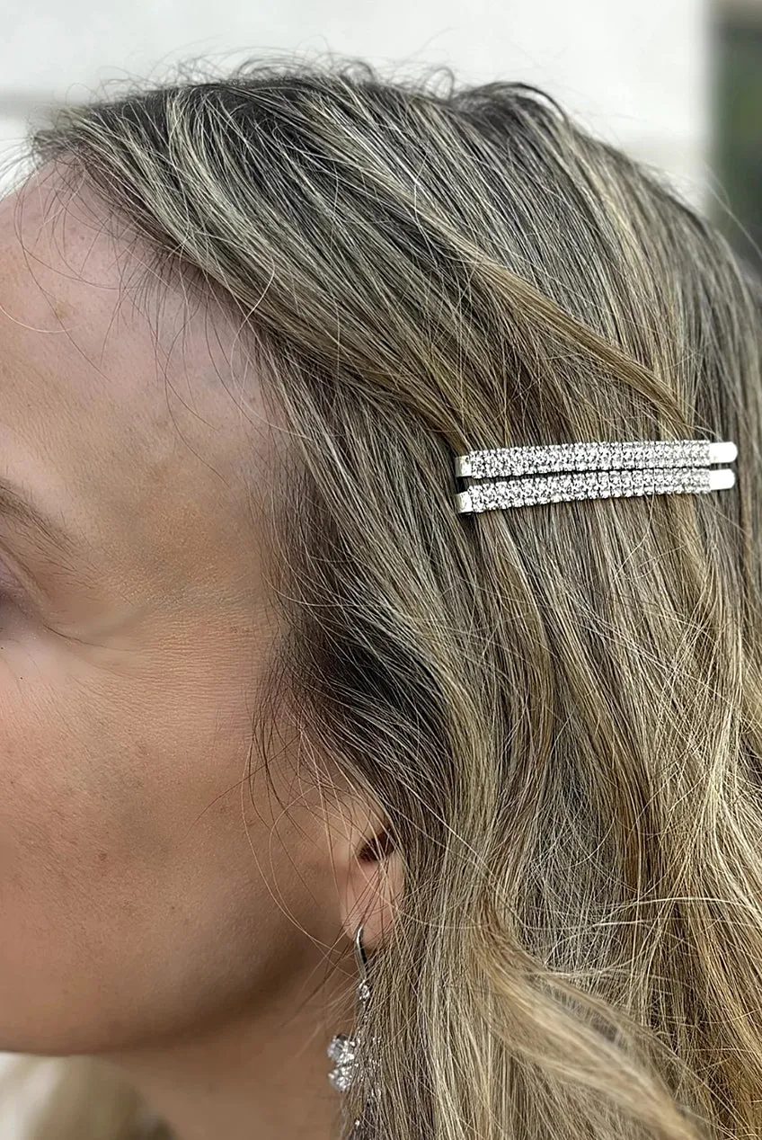 Small Diamante Hair Slides by QueenMee Accessories sold by Goddiva product image thumbnail 3