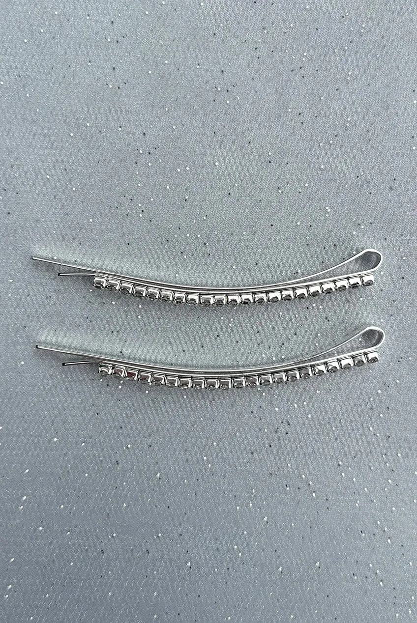 Small Diamante Hair Slides by QueenMee Accessories sold by Goddiva product image thumbnail 4