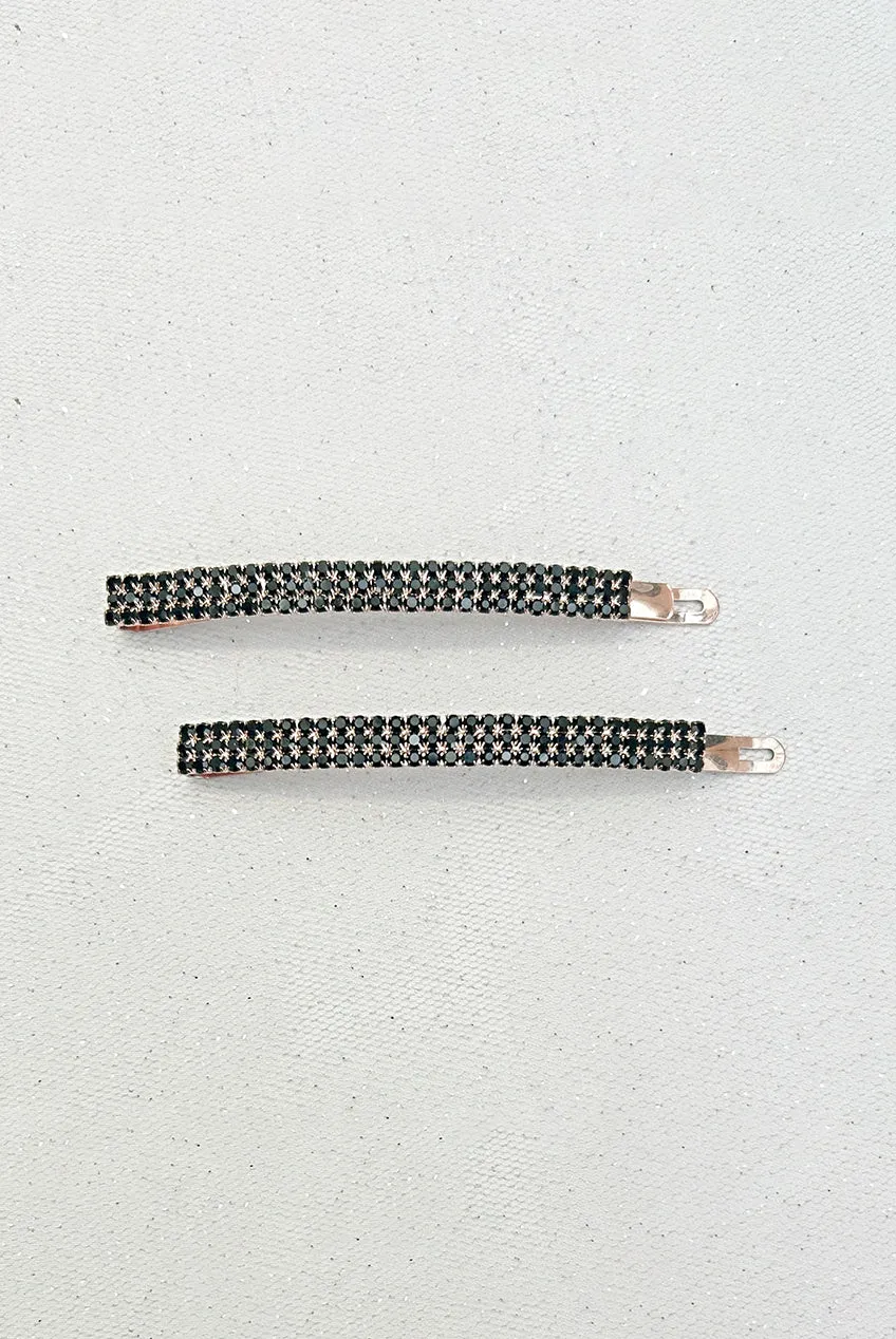Diamante Hair Slides Large by QueenMee Accessories sold by Goddiva product image thumbnail 2