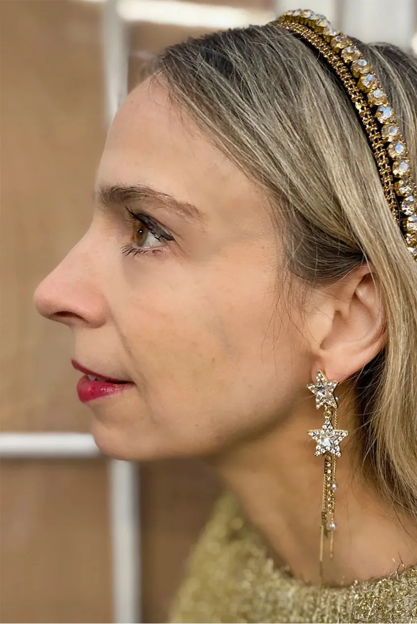 Star Earrings Gold Earrings by QueenMee Accessories sold by Goddiva product image thumbnail 4