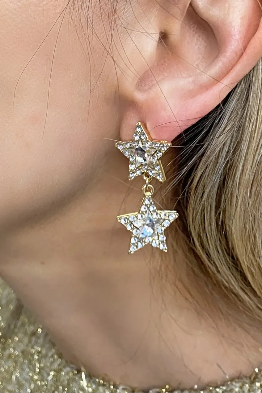 Star Earrings Gold Earrings by QueenMee Accessories sold by Goddiva product image thumbnail 2