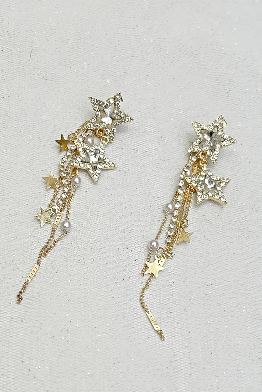 Star Earrings Gold Earrings by QueenMee Accessories sold by Goddiva product image thumbnail 3