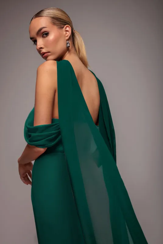 Chiffon Scarf - Emerald Green by Goddiva sold by Goddiva