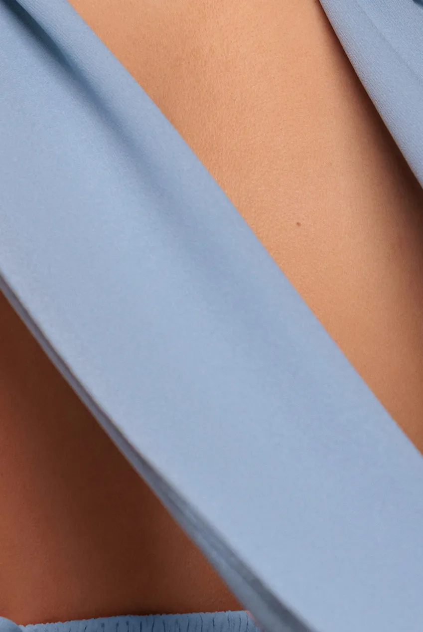 Chiffon Scarf - Dusky Blue by Goddiva sold by Goddiva product image thumbnail 5