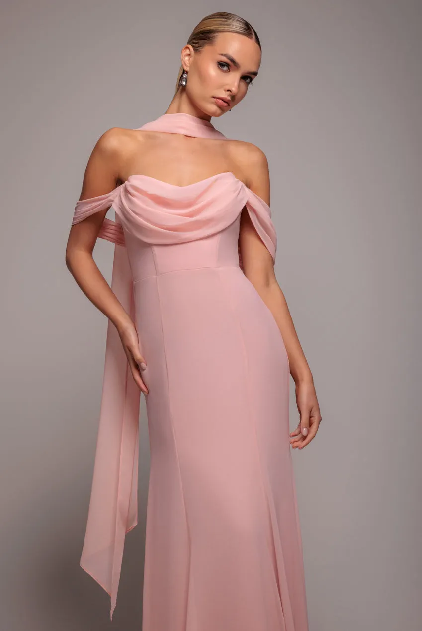 Chiffon Scarf - Blush Pink by Goddiva sold by Goddiva