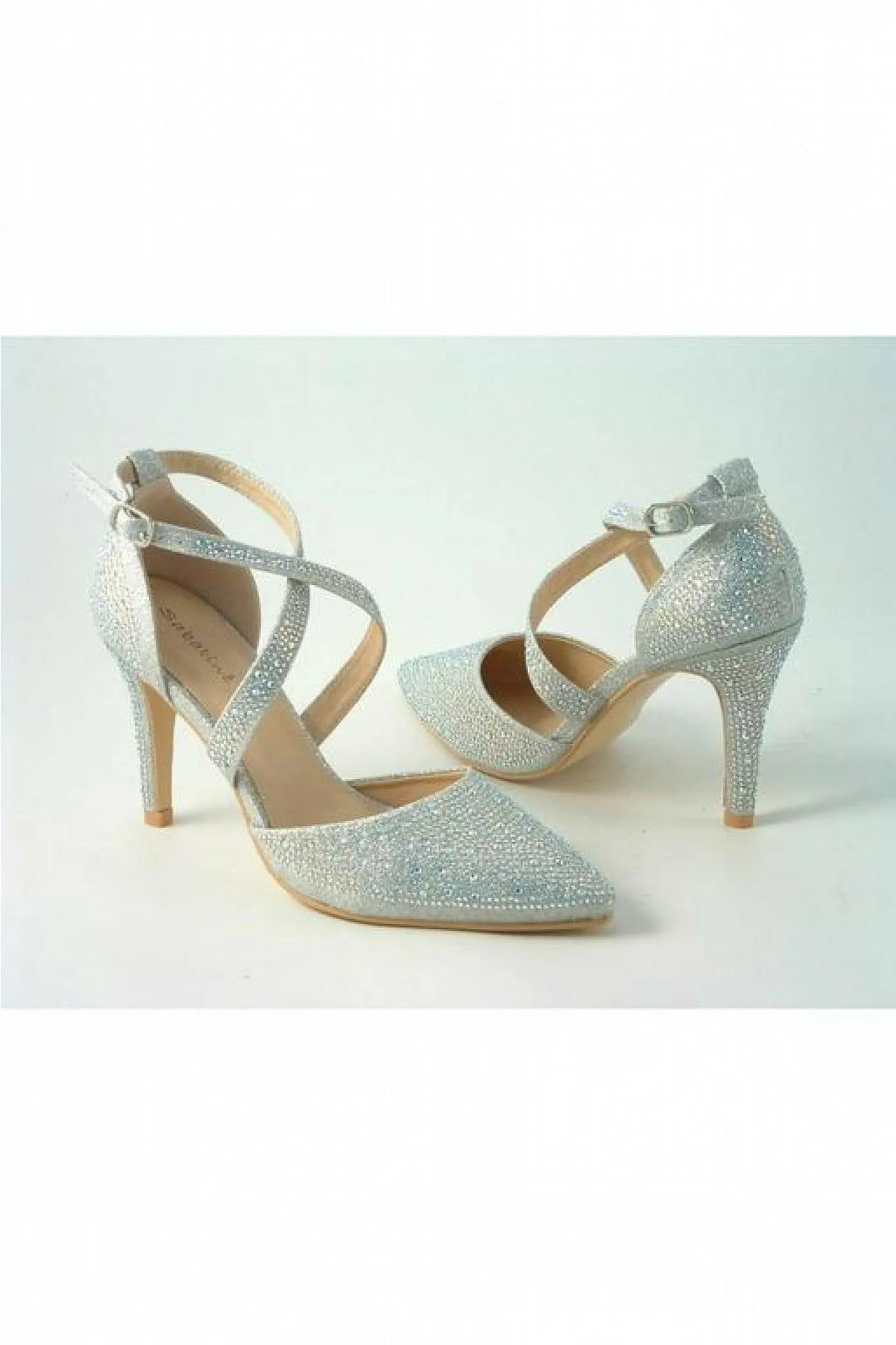 Glitz Shoes Clora Sabatine Diamante Strapped Court Shoe sold by Goddiva product image thumbnail 2