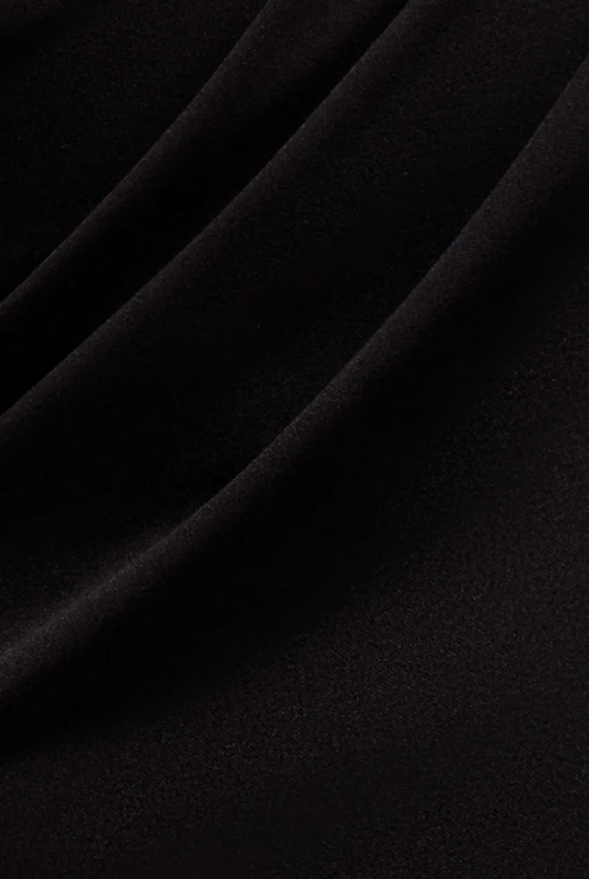 Petal Bow Sleeve Frill Maxi Dress - Black by Goddiva sold by Goddiva product image thumbnail 5