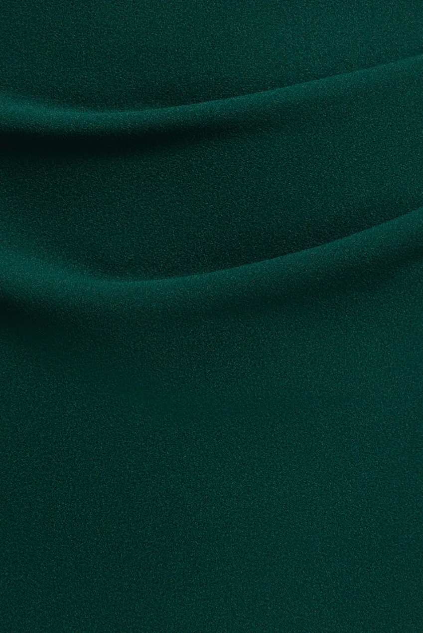 Cape Sleeve Detail Front Tie Maxi Dress - Emerald Green by Goddiva sold by Goddiva product image thumbnail 4