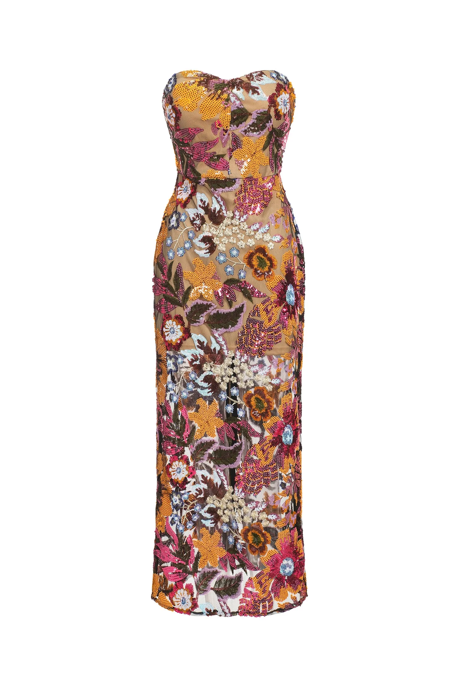 Satu Floral Glitter Maxi Dress by Bella Barnett sold by Goddiva product image thumbnail 4