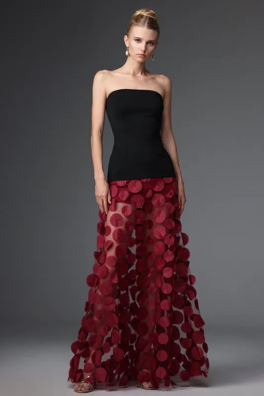 Falzer Sleeveless Netting Wafer Maxi Dress by Bella Barnett sold by Goddiva